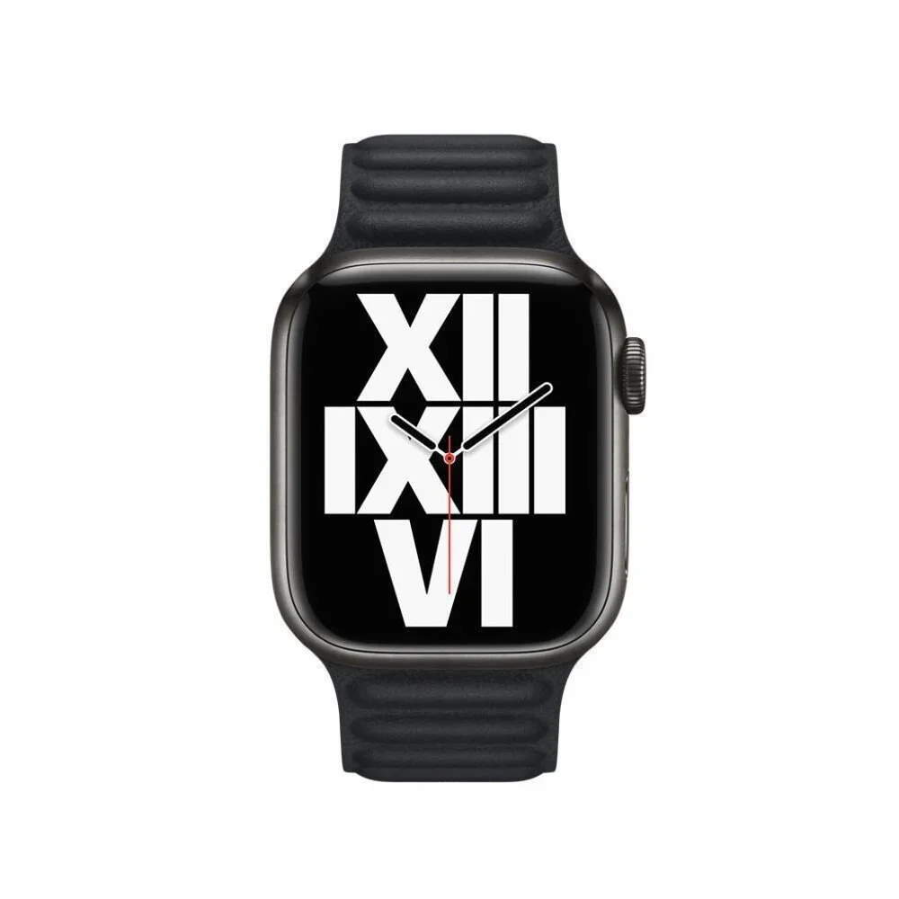 Apple Watch Band Midnight Leather Link S/M ML813ZM/A 45MM